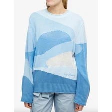 House of Sunny Women's Kelly Landscape Knitted Sweater oversized Size Small