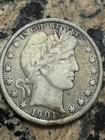 1901 Barber Half Dollar, Nice Condition, Free shipping