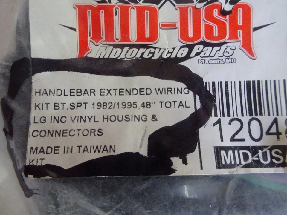KIT DE CABLEADO DE MANILLAR EXTENDIDO CUBIERTA DE VINILO Harley 1982-95 rpl r/l sin interruptores Foto 4 de 4