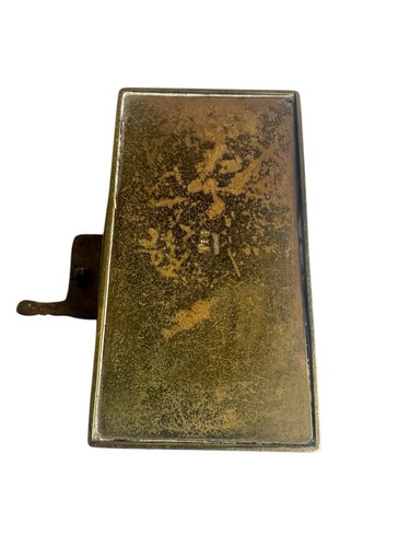 Antike Schmuckschatulle Bronze Metall geprägt Cherubs ohne Schlüssel gestempelt - Bild 6 von 14