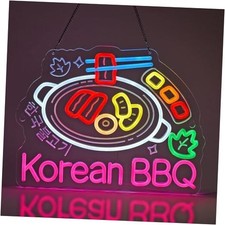 Korean BBQ         Neon Sign, Neon Lights Hanging Wall Art Decoration for Korean