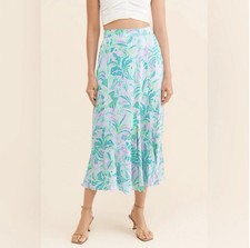 Lilly Pulitzer "Iris on the Chase" Britney Midi Skirt Size M  MSRP 138