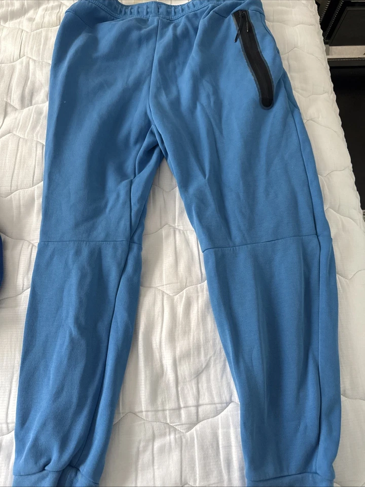 Pantalones de chándal Nike Tech polar ajustados azules acuáticos para hombre talla grande nuevos FB8002-464 Foto 2 de 2