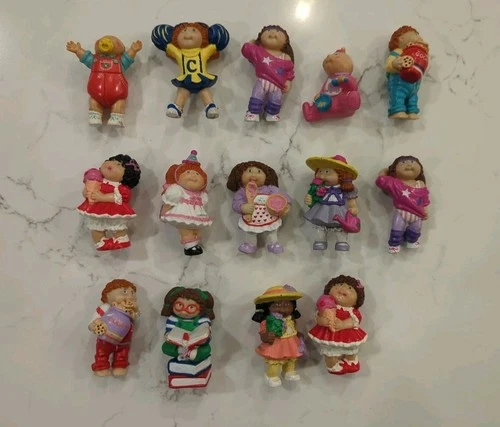 Vintage Cabbage Patch Kids PVC Figurines Lot x14 Collector Figure Dolls