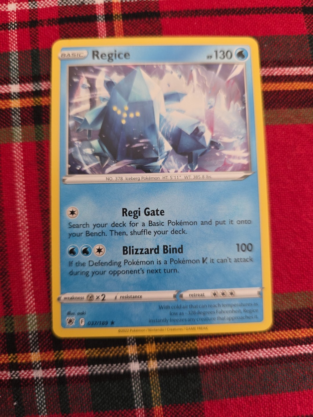 Regice 37/189 Astral Radiance - Pokemon Card