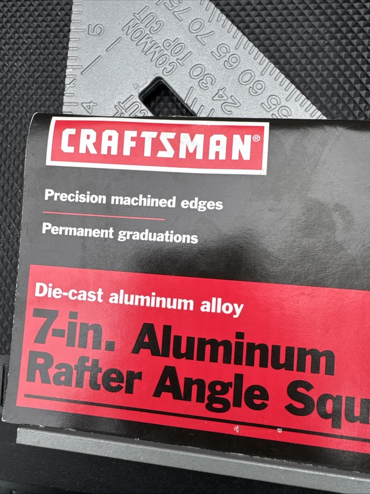 Sears Craftsman EE. UU. Nos Die Cast Aluminio 7” Viga Ángulo Cuadrado 39601 Foto 2 de 4