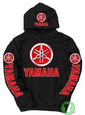 YAMAHA1 Red Logo Black Pullover 3D Hoodie Motocross S-5XL
