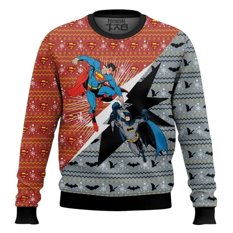 Batman Vs Superman Ugly Christmas Sweater