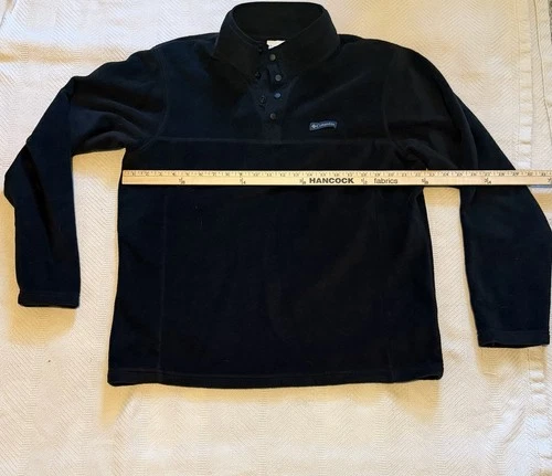 Columbia Steens Mountain Men’s Black 300 Fleece Snap Pullover Jacket L image 3
