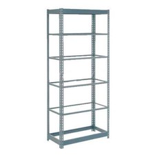 Boltless Heavy Duty Shelving 36"W x 24"D x 72"H 6 Shelves No Deck