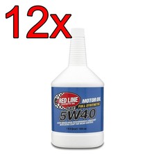 [Case of 12] Red Line Full Synthetic 5W40 Engine Motor Oil 1 Quart 711.52 per gallon
