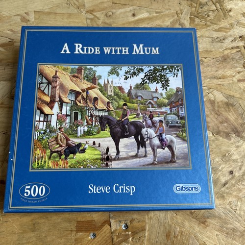 Gibsons 500 Teile Puzzle A Ride With Mum von Steve Crisp ungeprüft SIEHE BIO