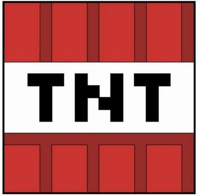 Minecraft TNT Rubber Coaster Used Japan