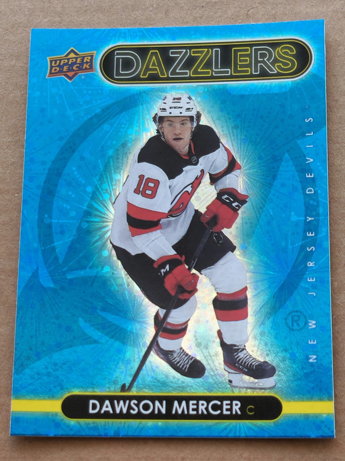 2021-22 Upper Deck Dazzlers Blue Dawson Mercer #DZ-123 New Jersey Devils 