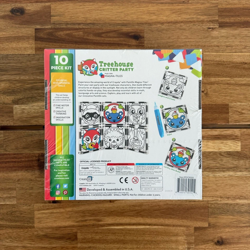 Treehouse Critter Party Made With Magna-Tiles PaintOn Ages 3-99 Crayola READ - Image 2 of 4