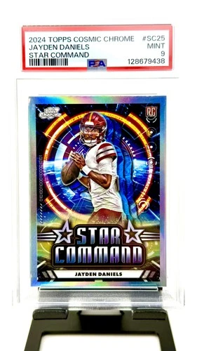 2024 Topps Chrome Cosmic #SC-25 Jayden Daniels Star Command PSA 9