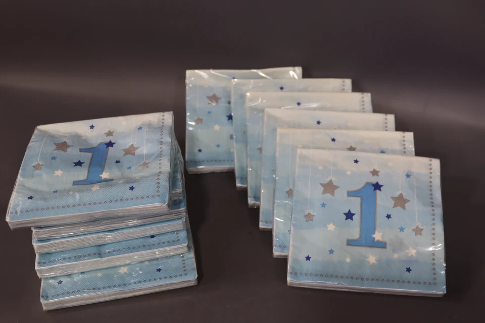 Little Star Boy 1st Birthday Paper Lunch Napkins 16 Count ( Case of 12 ) - Image 2 of 3