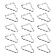 40 PCS Triangle Ring Trampoline Parts Baby Rings Clips Stainless