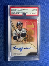 Reggie Jackson 2020 Topps Luminaries Home Run Kings On Card Auto # 9/10 PSA 10