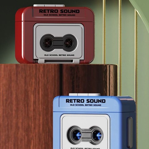 Retro Style Mini Tape Recorder Keychain with Built in Songs and Recording - Bild 1 von 30