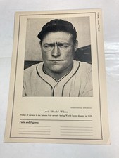 1946-49 W603 Sports exchange baseball photos Lewis Hack Wilson Nice Shape