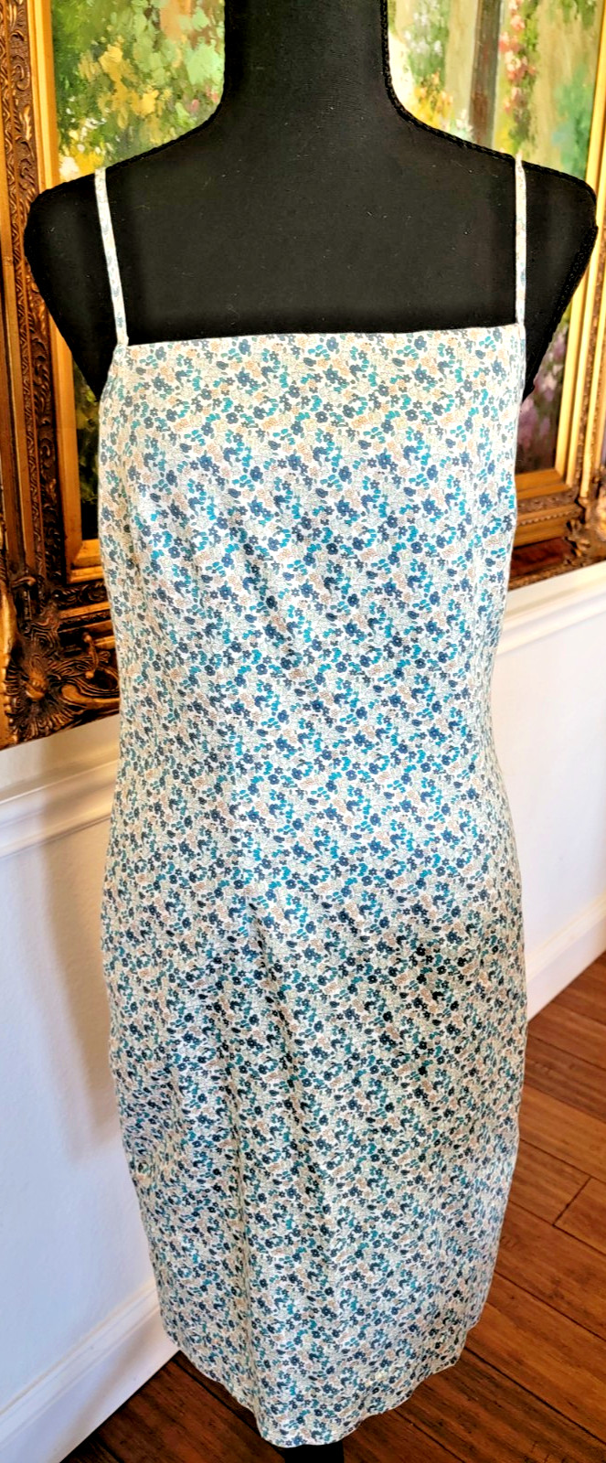 Ann Taylor Women's 6 Vintage Y2K Floral Daisy Adjustable Spring Summer Sun Dress