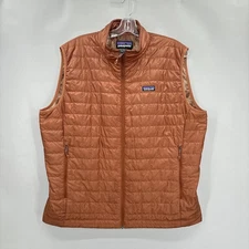 Patagonia Nano Puff Vest Mens XXL Brown Red Brick Insulated Packable Quilted