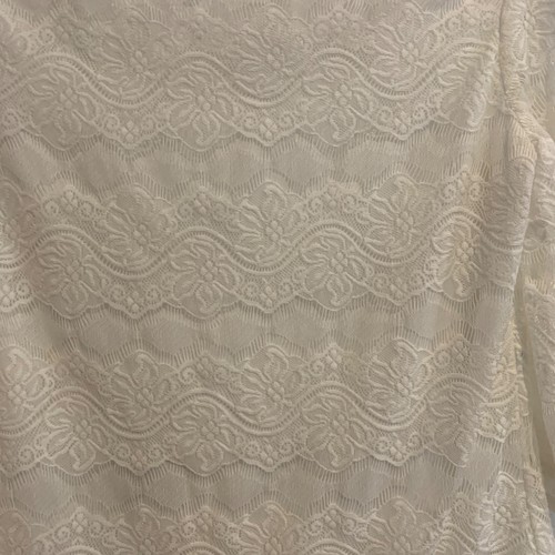Young Essence White Lace Top Sz M Lined 3/4 Sleeve Fairycore Baby Doll Romantic - Picture 8 of 12
