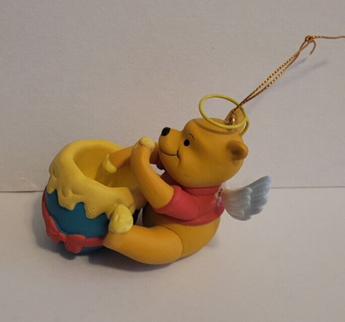 DISNEY de colección GROLIER WINNIE the Pooh ADORNO DE NAVIDAD Ángel con olla Hunny - Imagen 4 de 6