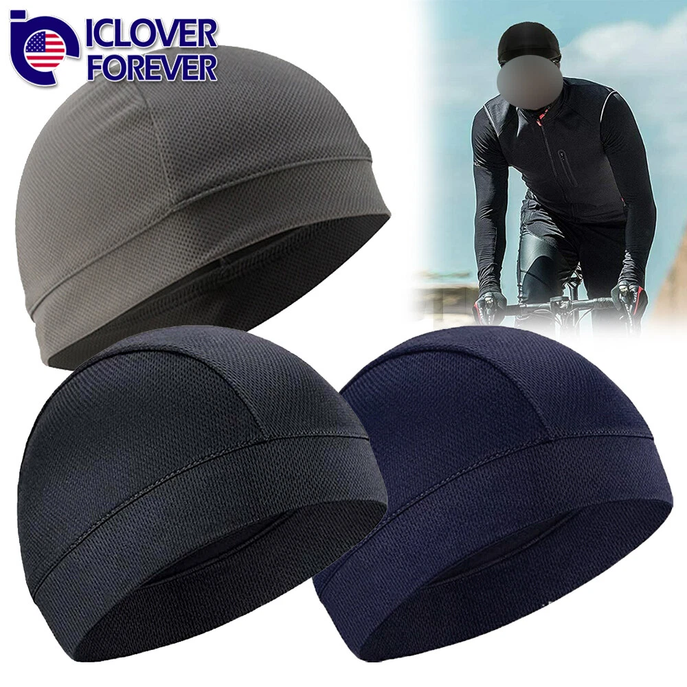 Cooling Skull Cap Helmet Liner Moisture Sweat Wicking Cycling Running  Beanie Hat