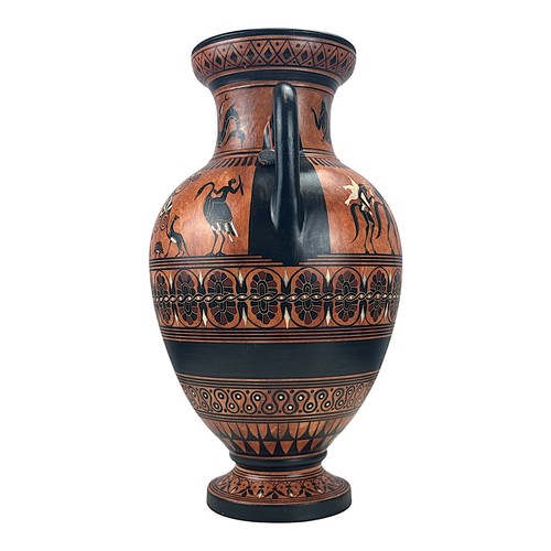 Gott Dionysos mit Satyrn Symposium Amphora Vase antike griechische Keramik - Bild 7 von 11
