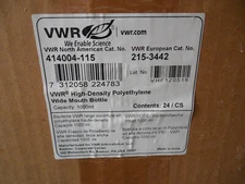 VWR 414004-115 HDPE WIDE MOUTH BOTTLE 1000ML (Case of 24)