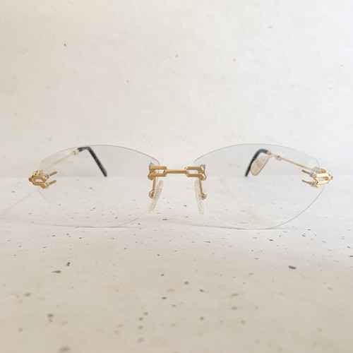 VIDI VINCI, Rimless, optical frame 22K PLATED GOLD, Silver, New, Made in Germany - Picture 2 of 2