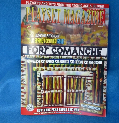 Playset Magazine #110 T.Cohn forts Comanche,D. Crockett + Marx 10 Commandments++