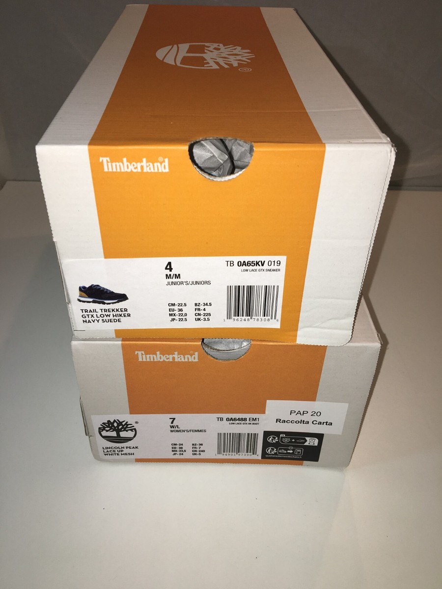 Timberland Orange and White Shoe Box TIMBERLAND CLASSIC BOAT TB 0A2Q9X EP8 Empty Gift Shoe Box  main image 4
