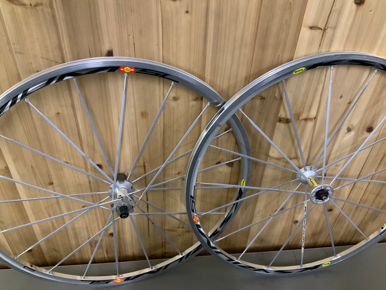 Vintage MAVIC Ksyrium SL SSC 700C Clincher Wheelset Shimano SRAM 9-12 Speed
