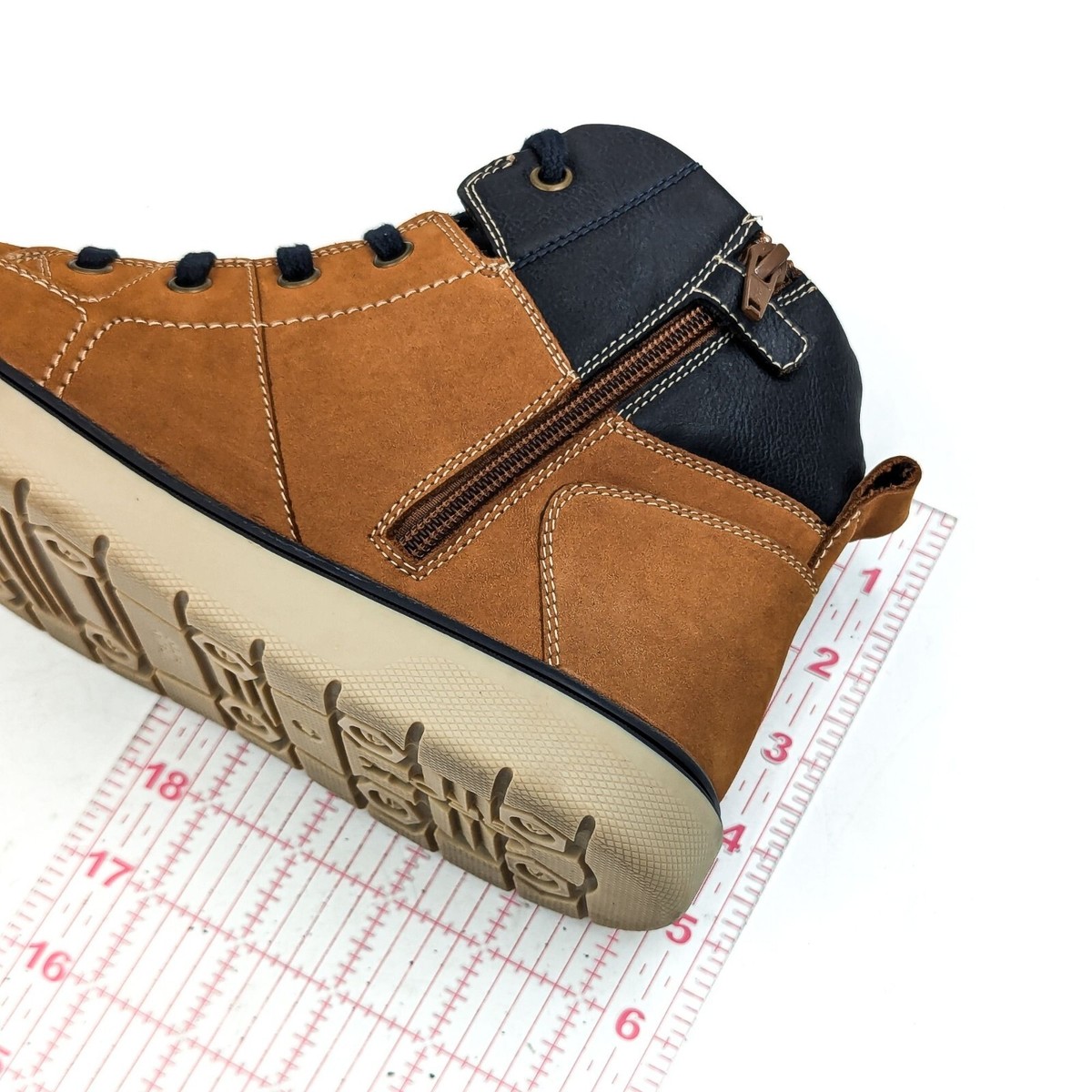 Geox Men Riddock Waterproof Italian Brown Leather Lace-up Zip Ankle Boots sz 6.5 Geox Men Riddock Waterproof Brown Lace-up Zip Ankle Boots  main image 3