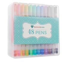 Diamond Press Large Pens Bright Markers 48pieces 813242 New