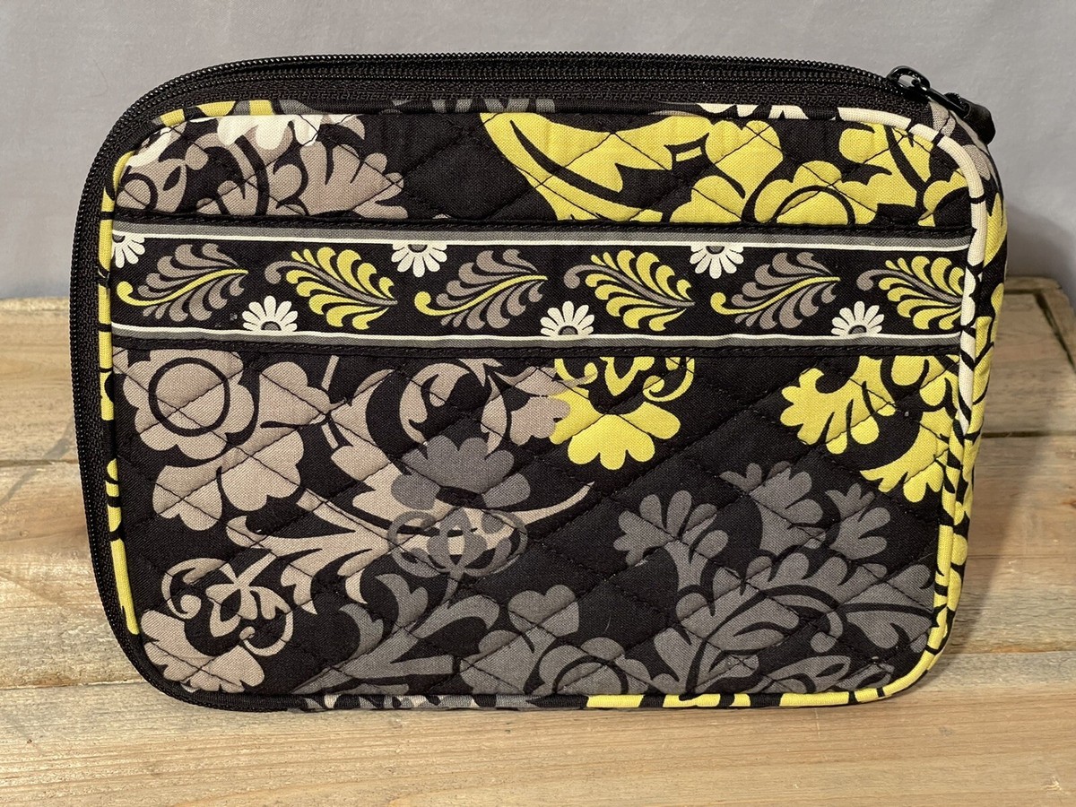 Vera Bradley iPad Zipper Case Baroque Pattern Yellow & Black