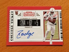 2019 Contenders Draft #153 DaMarkus Lodge Ole Miss WR Rookie Auto B