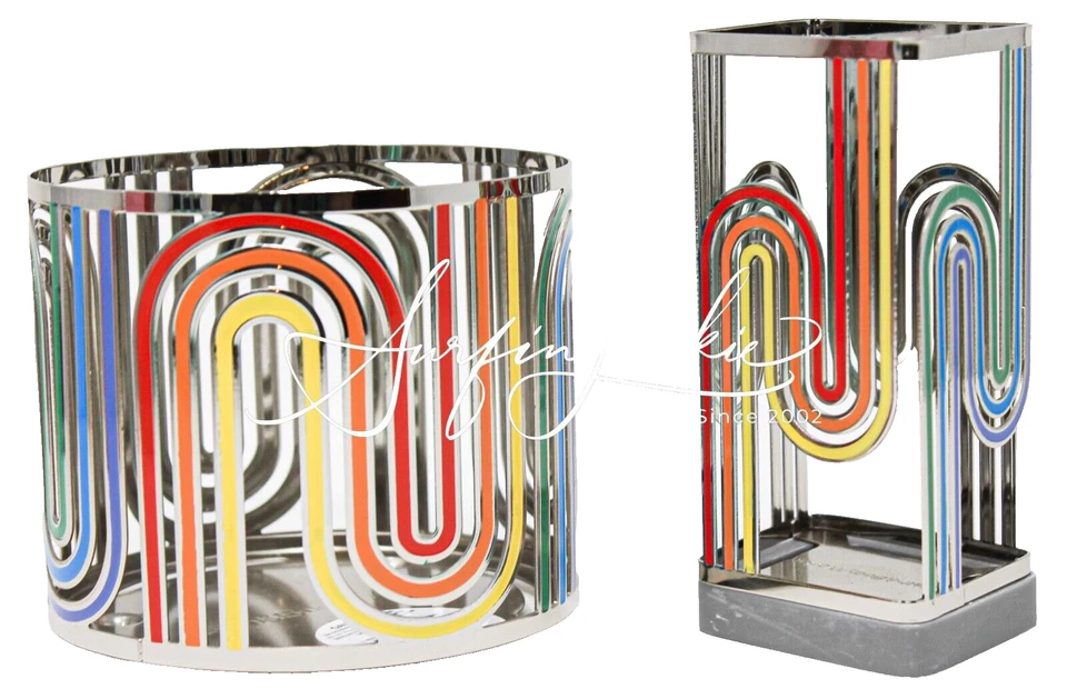 Juego de 2 piezas portavelas y jabón Bath & Body Works arco iris plata verano primavera Foto 2 de 4