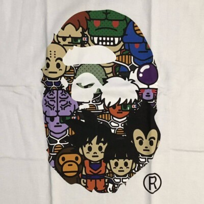 BAPE × Dragon Ball Z Milo Big Head T-shirt goku White A Bathing
