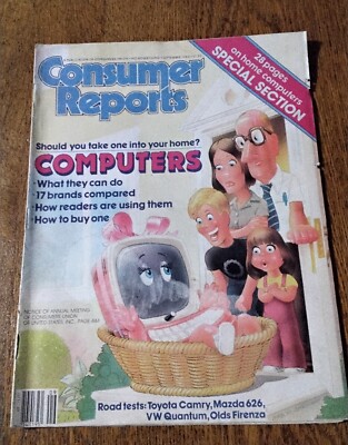 September 1983 Consumer Reports Magazines Issue On Home Computers & What They Do