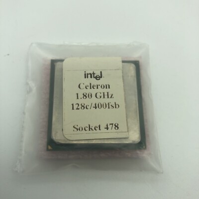 INTEL Celeron 1.8 GHz CPU 400MHz 128KB L2 Socket 478 SL68D / SL6A2