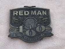 Red Man Belt Buckle 100th Anniversary 1904 - 2004 Chewing Tobacco Promo