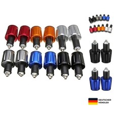 Motorrad Lenkerenden Aluminium 7/8 Zoll Anti-Vibrations Gewichte Schwarz