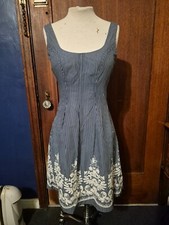Nine West striped 50s style sun dress size 8