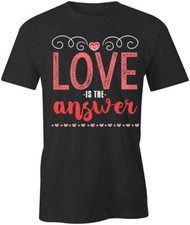Love is the Answer TShirt Tee Short-Sleeved Cotton CLOTHING LOVE S1BCA729