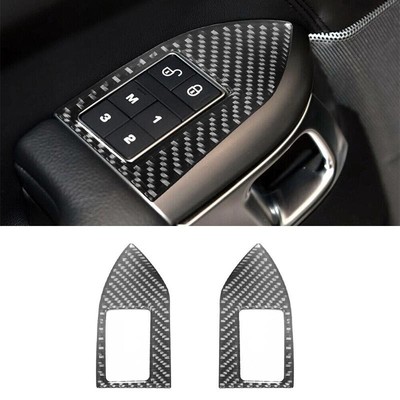 For Land Rover Car Front Memory Seat Button Cover Trim Range Rover Carbon Fiber