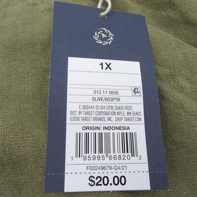Universal Thread Womens Size 1X Mid-Rise Tie Waist Utility Shorts